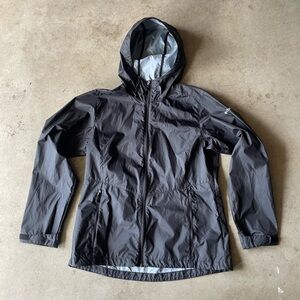 Columbia Packable Black Lightweight Waterproof Outdoor Zip Jacket Womens Large